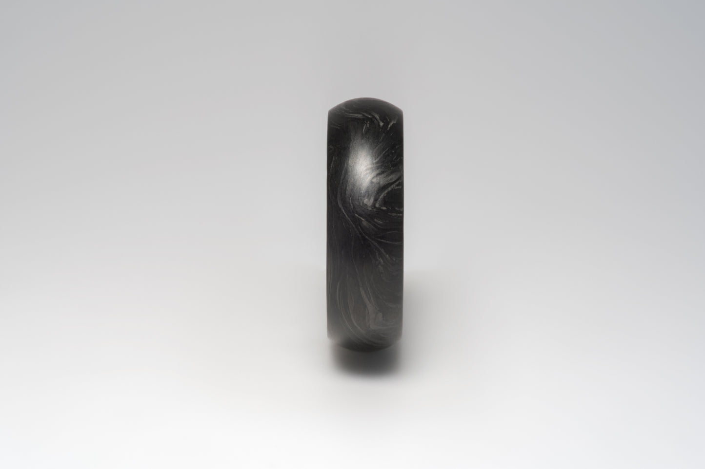 Blue Box Elder Burl and Forged Carbon Fiber Mens Wedding Band