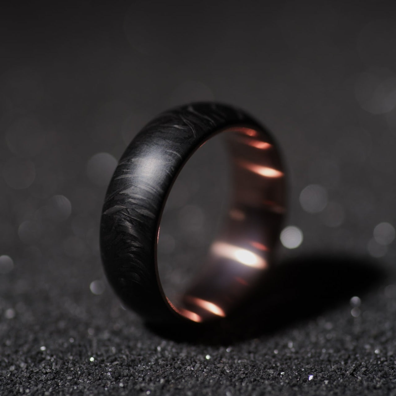Copper and Forged Carbon Fiber Mens Wedding Band – Carbon District