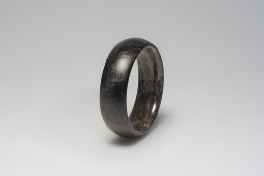 Buckeye Burl & Forged Carbon Fiber - Mens Wedding Band