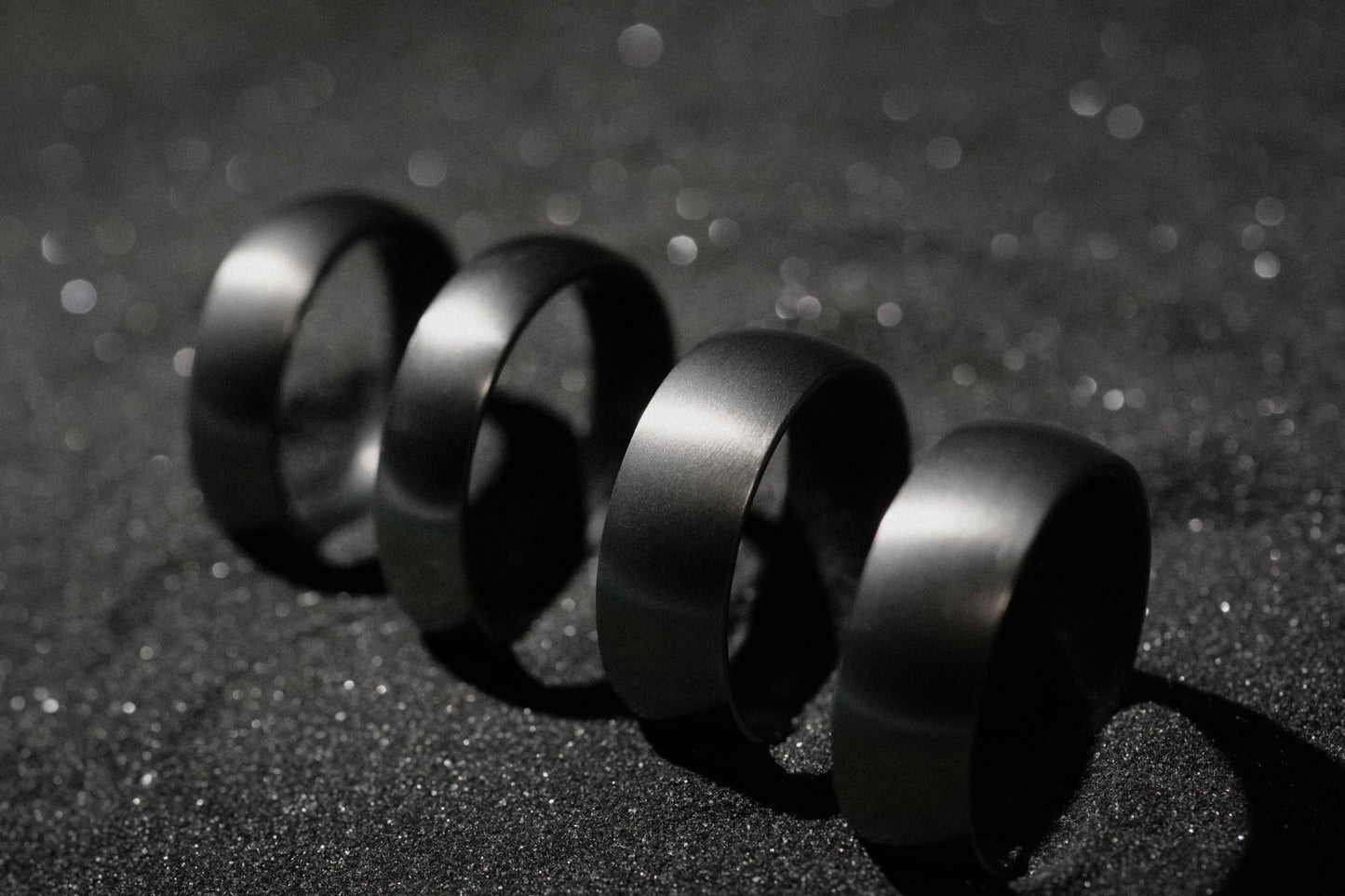 Titanium and Forged Carbon Fiber Mens Wedding Band
