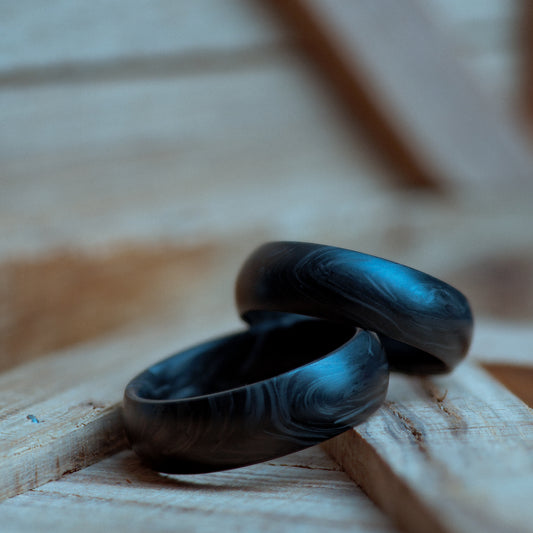 $100 off SALE - Curved Comfort Fit Forged Carbon Fiber Mens Wedding Band