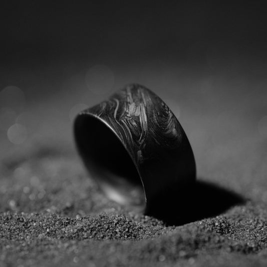 Concave Forged Carbon Fiber Wedding Band