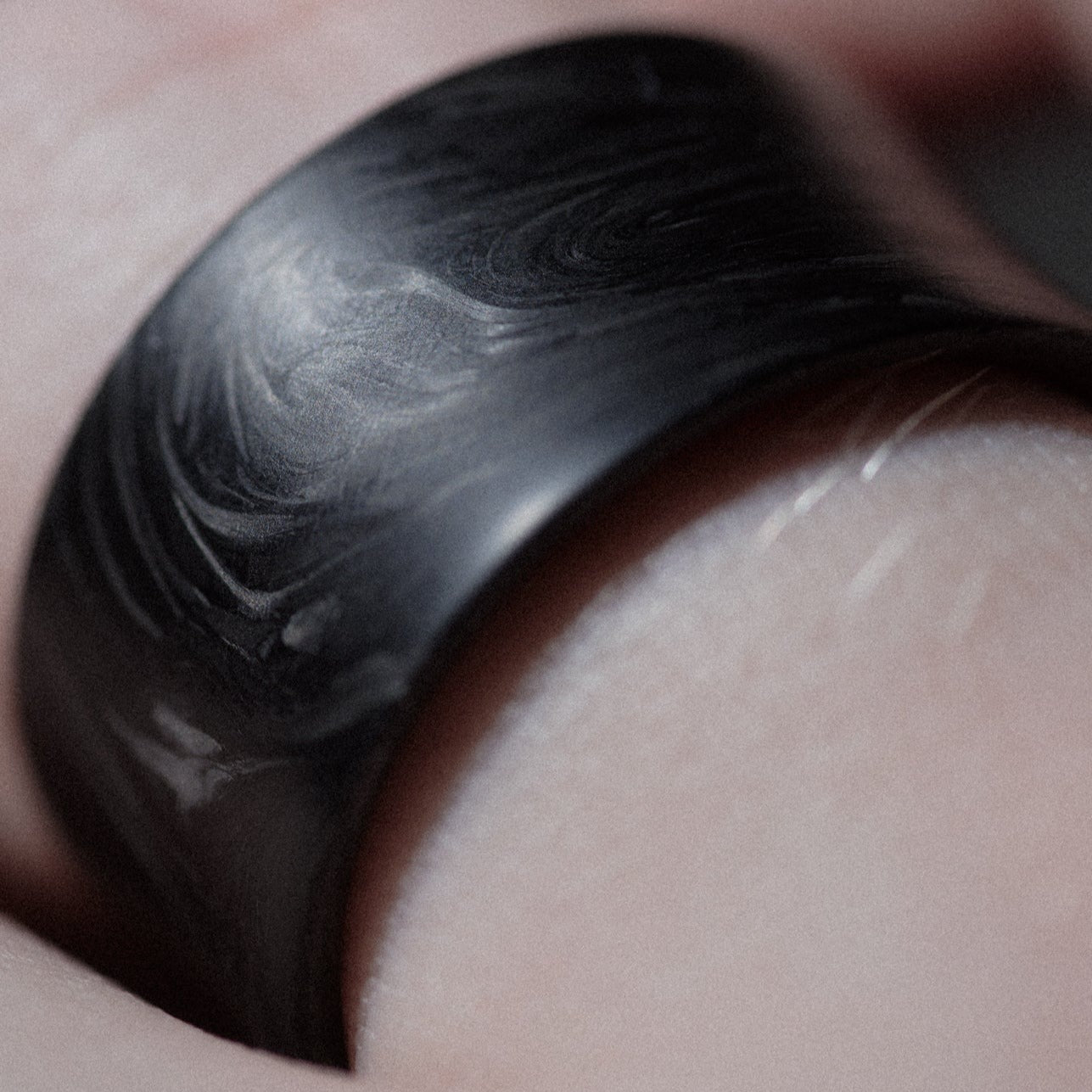 Concave Forged Carbon Fiber Wedding Band